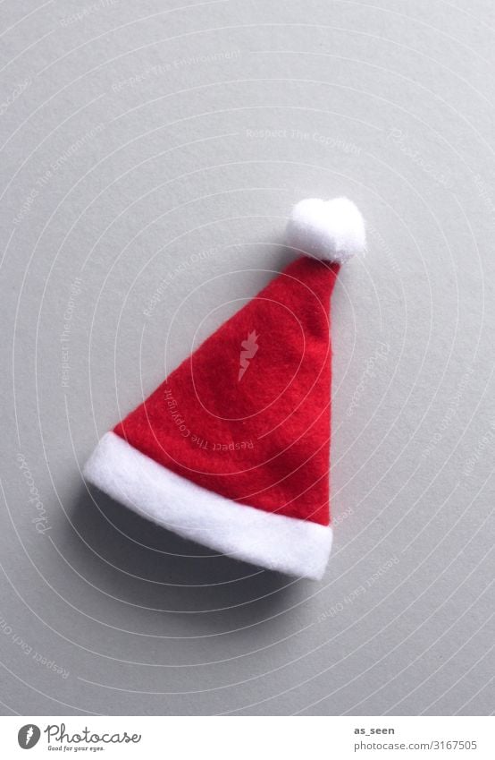 Weihnachtsmütze Feste & Feiern Weihnachten & Advent Stoff Fell Filz Accessoire Mütze Nikolausmütze liegen ästhetisch frech Freundlichkeit Fröhlichkeit hell