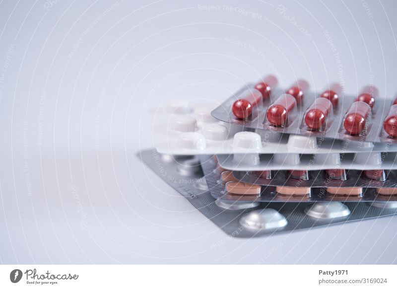 Tabletten in Blisterpackung Gesundheit Gesundheitswesen Behandlung Alternativmedizin Medikament rund Sauberkeit Vertrauen Sicherheit Schutz Drogensucht Business