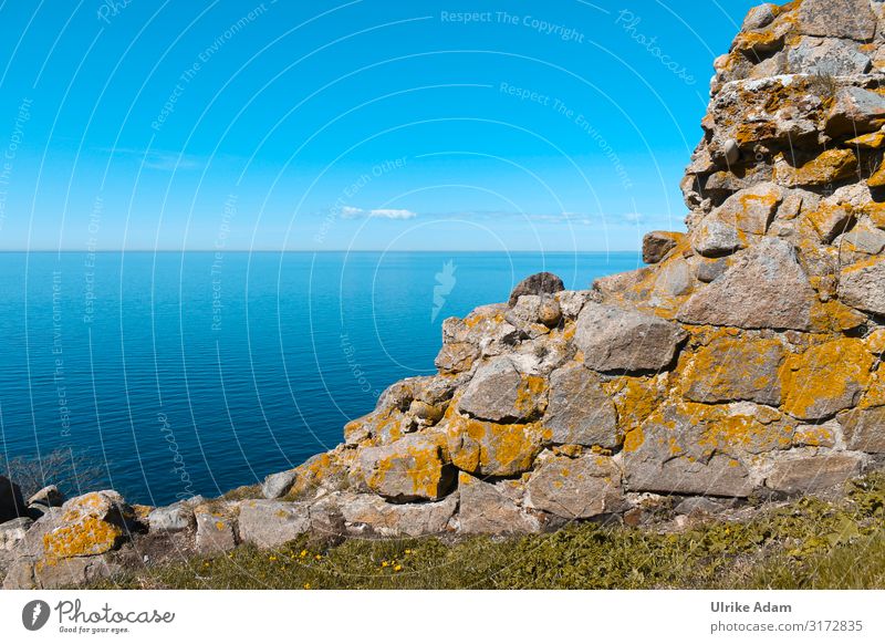 Alte Steinmauer mit Blick auf die Ostsee - Bornholm /Dänemark Ostseeinsel Ostseestrand Küste Strand Europa Insel ostseeküste Urlaub Meer