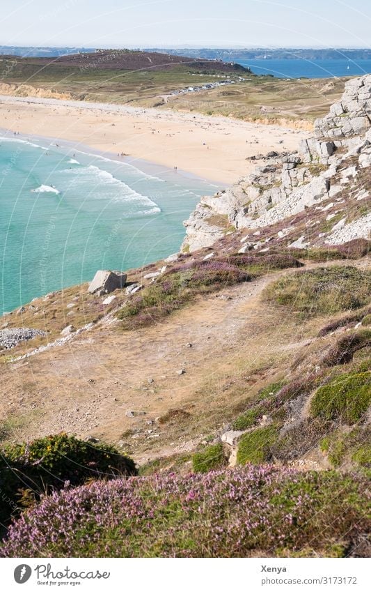 Bretagne - Pointe de Pen Hir Frankreich Küste Landschaft Außenaufnahme Ferien & Urlaub & Reisen Felsen Atlantik Tourismus Erholung Natur Farbfoto Meer Weitblick