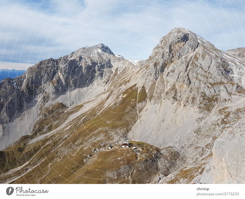 Guttenberghaus Umwelt Natur Landschaft Felsen Alpen Berge u. Gebirge Scheichenspitze Eselstein Gipfel fantastisch Unendlichkeit Stimmung Zufriedenheit Abenteuer