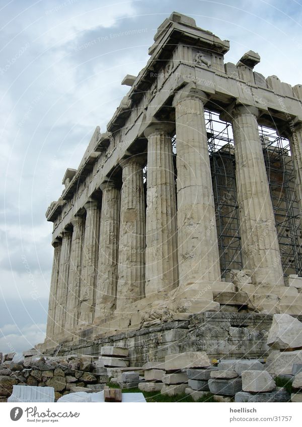Akropolis Griechenland Parthenon Bauwerk Athen Tempel historisch Säule antik Panthéon Vergangenheit