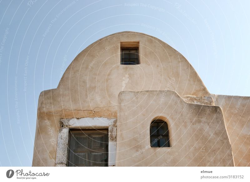Wohnen Ferien & Urlaub & Reisen Griechenland Santorin Dorf Einfamilienhaus Traumhaus Gebäude Architektur Fassade authentisch einfach historisch einzigartig