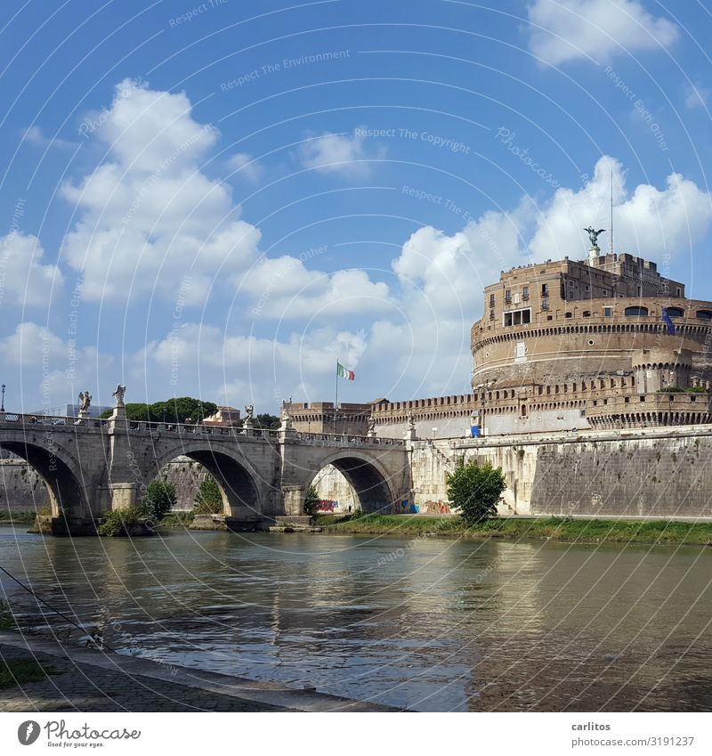 Rom | Engelsbrücke + Engelsburg Italien Hauptstadt Altstadt Vergangenheit historisch Tiber Ponte Sant'Angelo Tourismus Städtereise Ferien & Urlaub & Reisen