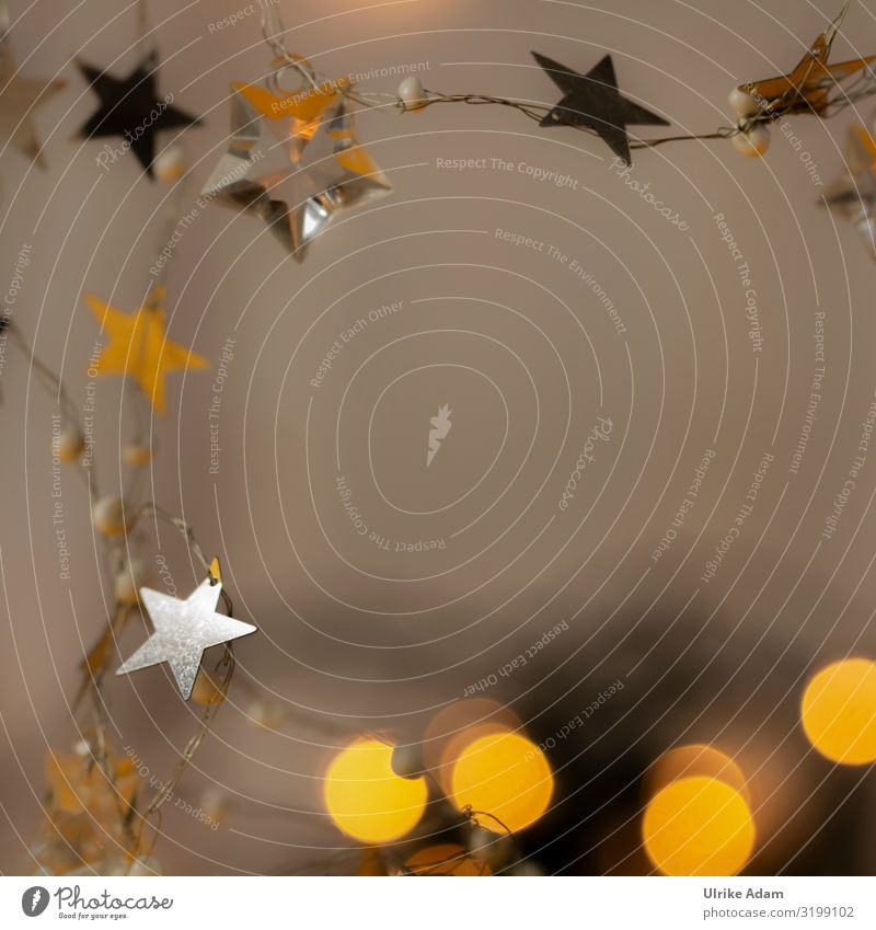 Weihnachts-Sterne und Lichter Design Postkarte Feste & Feiern Weihnachten & Advent Dekoration & Verzierung Stern (Symbol) glänzend leuchten außergewöhnlich