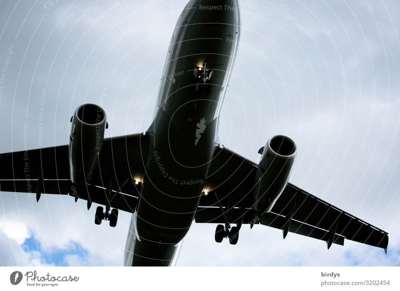 umstrittenes Verkehrsmittel Ferien & Urlaub & Reisen Luftverkehr Himmel Wolken Klimawandel Flugzeug Passagierflugzeug Flugzeuglandung Flugzeugstart fliegen