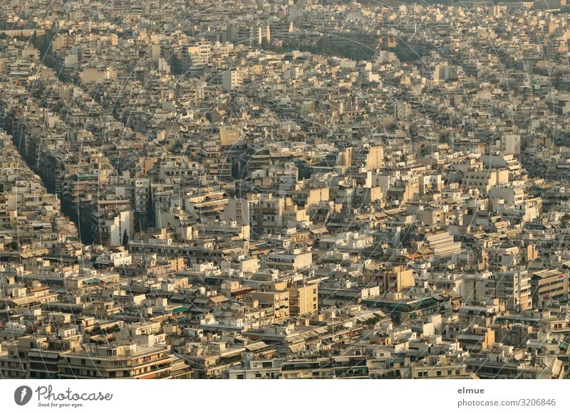 Athen Ferien & Urlaub & Reisen Tourismus Sightseeing Städtereise Griechenland Hauptstadt Stadtzentrum überbevölkert Haus Hochhaus Gebäude gigantisch groß