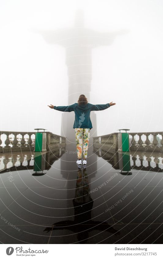 Christuskopie Ferien & Urlaub & Reisen Tourismus Sightseeing Städtereise Nebel Regen Sehenswürdigkeit Wahrzeichen Denkmal Glaube Religion & Glaube Hoffnung
