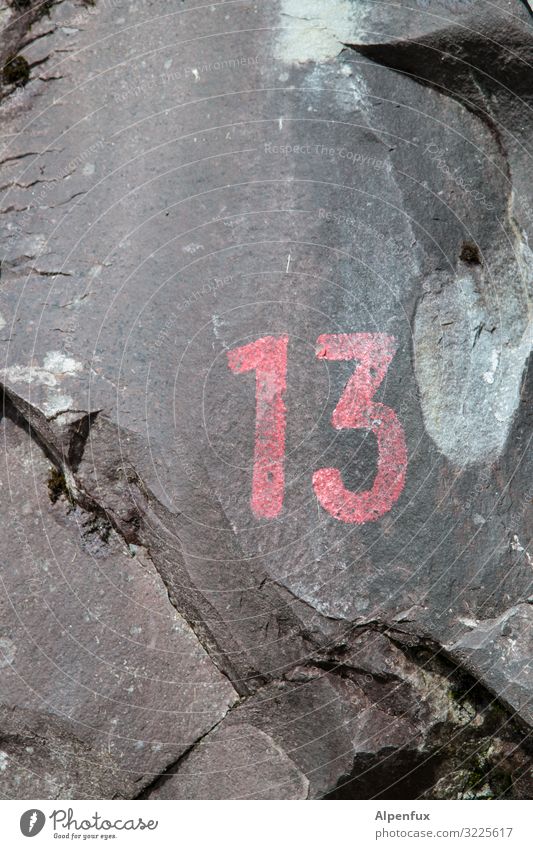 die wilde 13 Felsen Alpen Zeichen Ziffern & Zahlen Graffiti Glaube Sorge Ärger Angst Enttäuschung Erfolg bedrohlich Gesundheit Religion & Glaube Glück Hoffnung