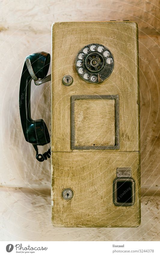 altes Wandtelefon - Havanna, Kuba Kaffee Dekoration & Verzierung Telefon Telefongespräch Coolness einzigartig niedlich retro schwarz altehrwürdig Kommunikation