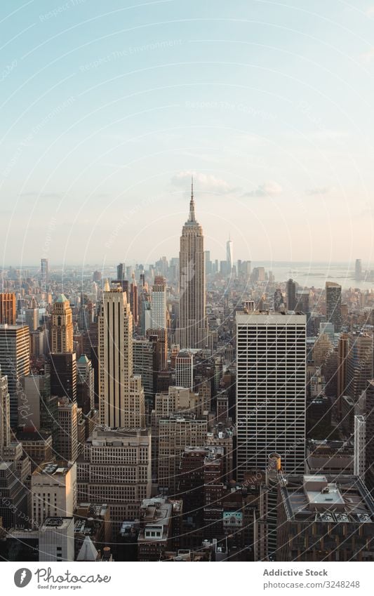 ansicht und landschaft der stadtlandschaft von new york Landschaft Großstadt Gebäude Skyline Wahrzeichen urban Wolkenkratzer reisen Architektur USA amerika