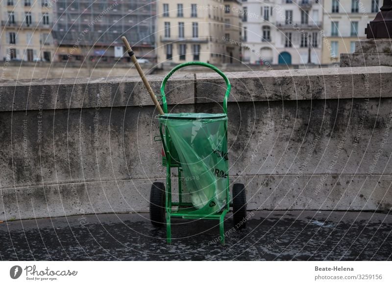 Hygienisch sauber 3 Bürgersteig Kehrmaschine Sauberkeit Ordnung grün Stadt Besen