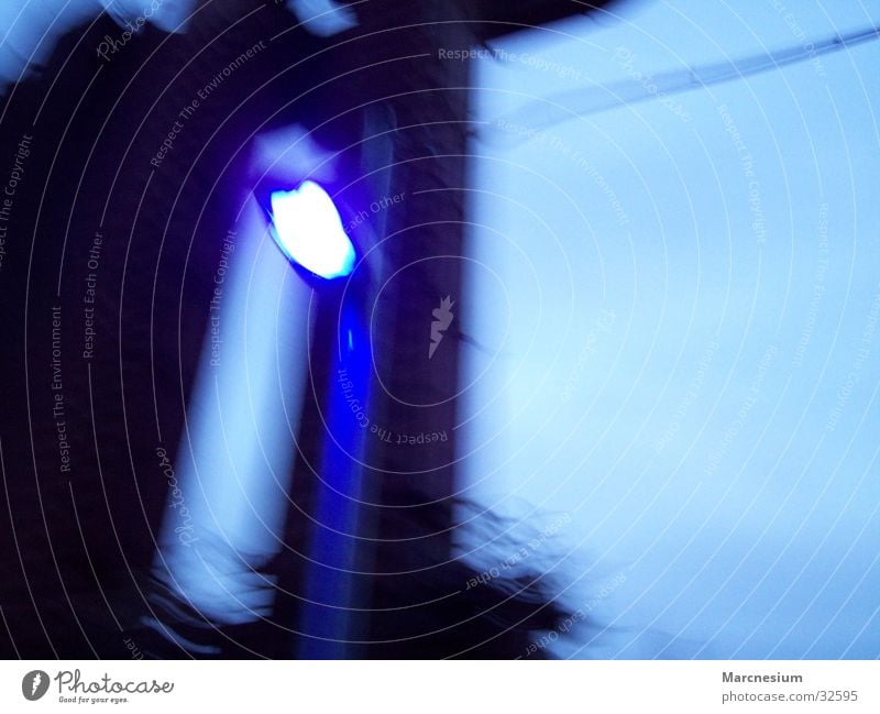 Blaue Laterne Licht Bewegung Zeche 'Zollverein' Alkoholisiert Abend Verkehrswege Kultupfad