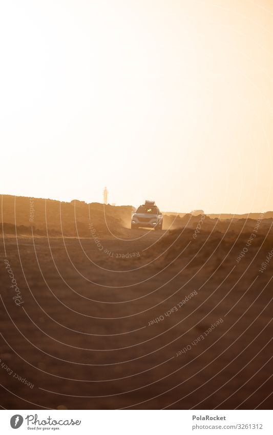 #AS# Offroad Kunst ästhetisch Geländewagen Fuerteventura PKW Autofahren Abenteuer Eile Surfen Küste Sonnenuntergang roadtrip Ferien & Urlaub & Reisen
