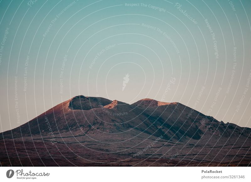 #A0# Good Morning Mars Kunst ästhetisch Fuerteventura Berge u. Gebirge Vulkan Vulkankrater vulkanisch Bergkuppe steinig karg Marslandschaft Marsianer