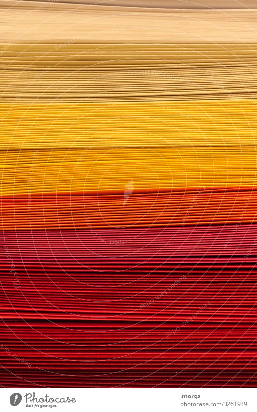 Bastelpapier mehrfarbig Hintergrundbild Farbverlauf Warme Farbe gestalten Design Kreativität Basteln orange rot gelb Papier viele Ordnung