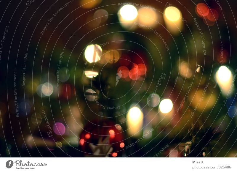 Weihnachtsunschärfe Dekoration & Verzierung Feste & Feiern Weihnachten & Advent leuchten glänzend mehrfarbig Unschärfe Weihnachtsbaum Weihnachtsdekoration Kerze