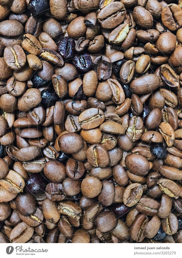 Hintergrund der gerösteten Kaffeebohnen Bohnen Hintergrundbild Konsistenz Muster gebraten braun