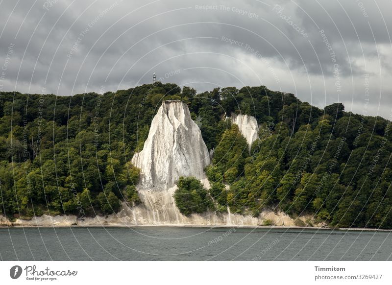Insel Rügen (1) Ferien & Urlaub & Reisen Umwelt Natur Landschaft Urelemente Wasser Himmel Wolken Wetter außergewöhnlich natürlich grau grün weiß Kreidefelsen