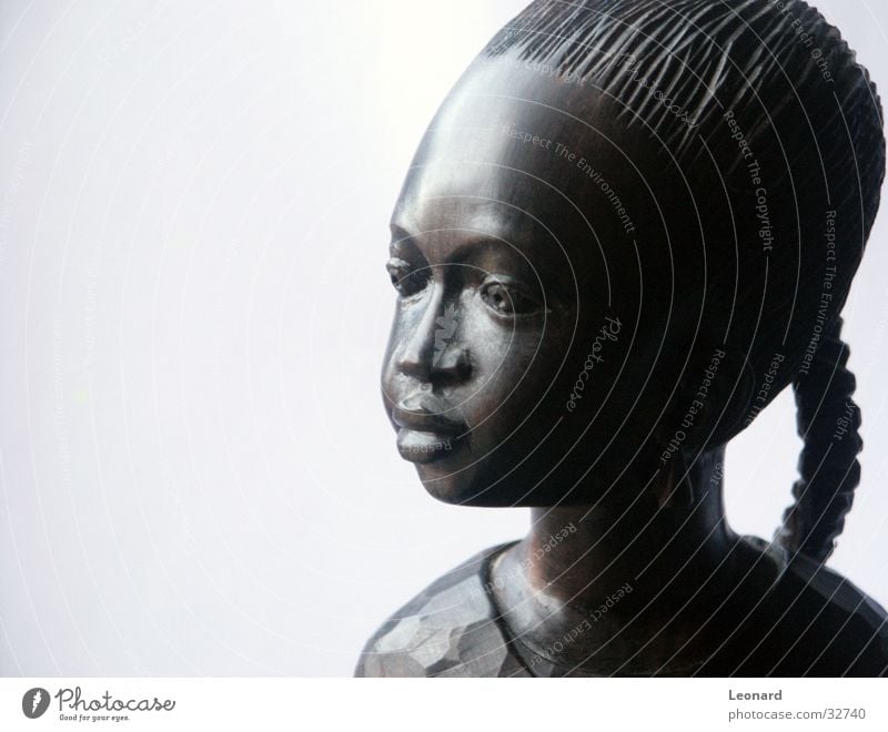 Ebenholzabbildung 2 Kunst Holz Bildhauerei Frau Mädchen Skulptur Gesicht Mensch Afrika Statue Holzmehl Handwerk africa woman girs sculpture black face