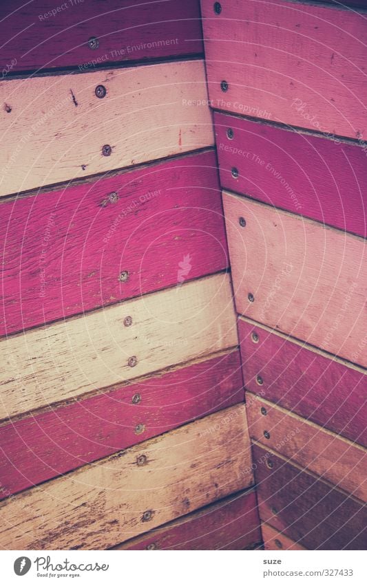 Mädchenecke Lifestyle Design Dekoration & Verzierung Mauer Wand Fassade Holz Streifen trashig rosa Holzwand Holzbrett Hintergrundbild Ecke Farbfoto mehrfarbig