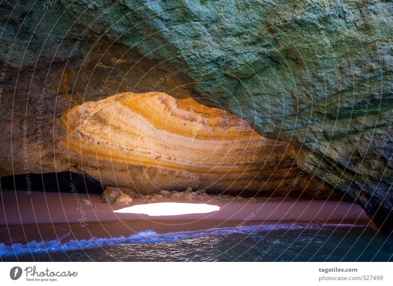 Lichtblick Portugal Algarve Seacaves Höhle Seehöhlen Sea-Caves Benagil Praia de Benagil Felsalgarve Ferien & Urlaub & Reisen Reisefotografie Idylle Postkarte