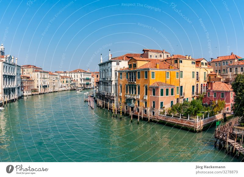 Blick auf den Canale Grande in Venedig schön Ferien & Urlaub & Reisen Tourismus Himmel Gebäude Architektur Wasserfahrzeug historisch Canal Grande Hintergrund