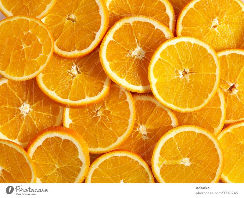 die Textur runder Scheiben reifer, saftiger Orangen Frucht Vegetarische Ernährung Saft Design Sommer Dekoration & Verzierung Natur Sammlung frisch hell modern
