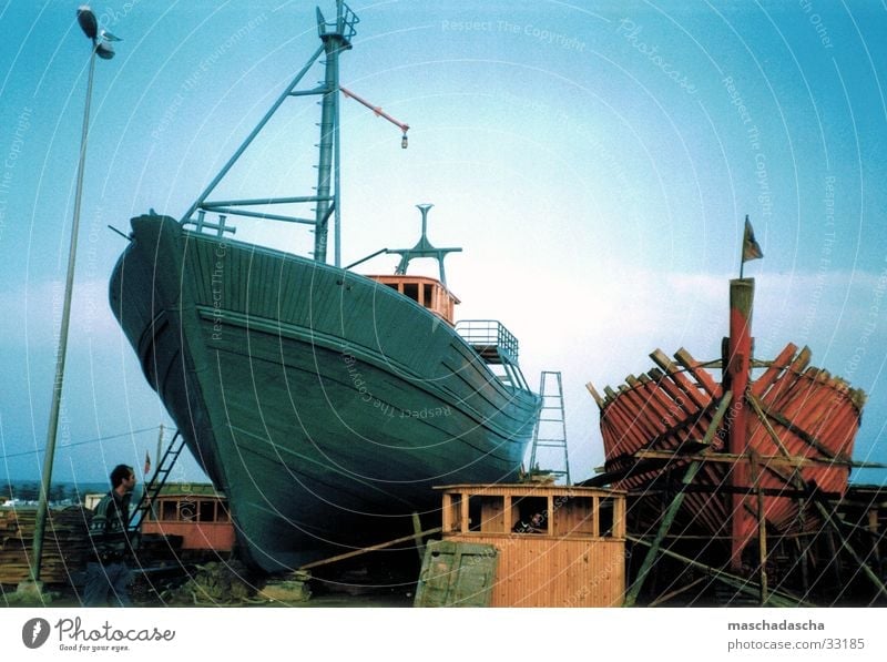 Fischerboote Wasserfahrzeug Marokko Schiffsrumpf Schifffahrt Angeln bauen Holzboot