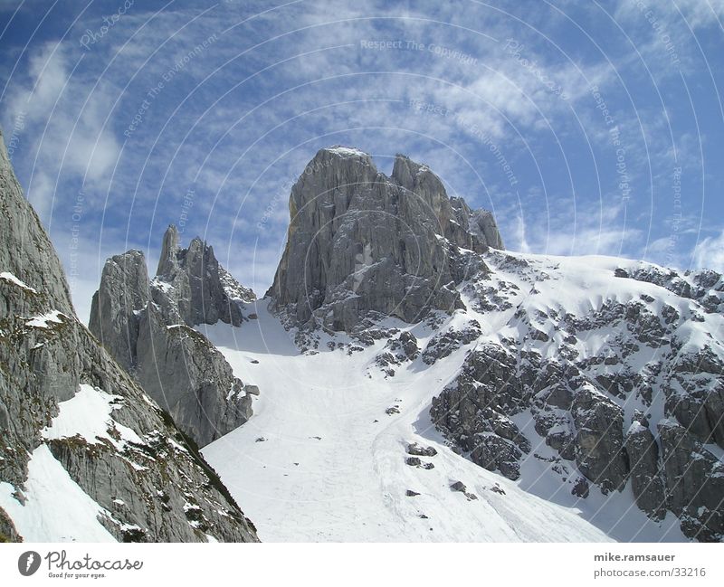 Bischofsmütze Winter Schneelandschaft Bergsteigen himmelblau Berge u. Gebirge Klettern