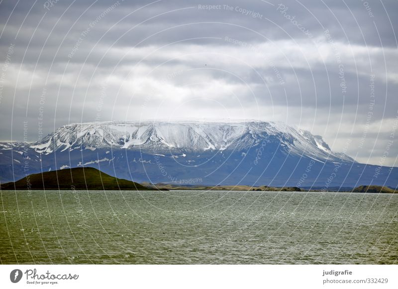 Island Umwelt Natur Landschaft Himmel Wolken Klima Eis Frost Felsen Berge u. Gebirge Vulkan See Mývatn außergewöhnlich dunkel fantastisch natürlich wild