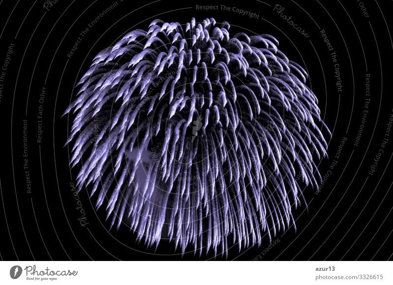 Luxuriöses, schönes, lilafarbenes Feuerwerk mit Himmelsdusche Reichtum Dusche Stern Entertainment Veranstaltung zeigen Party Stadtfest Nachtleben Pyrotechnik
