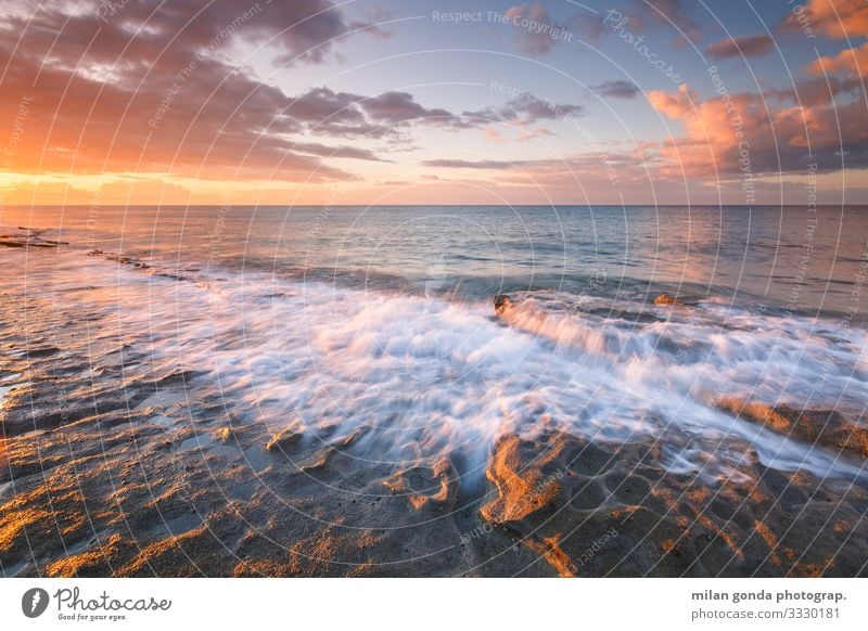 Kreta. Strand Meer Natur Felsen Küste Gelassenheit Europa mediterran Griechenland Crete Ierapetra Strand von St. Andrew Meereslandschaft winken Morgen