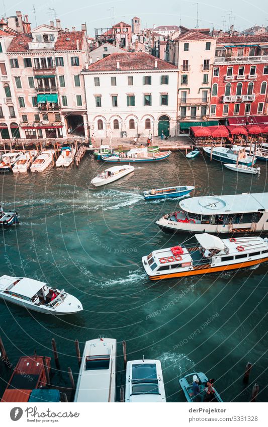 Rush Hour am Canale grande in Venedig Ferien & Urlaub & Reisen Tourismus Ausflug Sightseeing Städtereise Kreuzfahrt Sommerurlaub überbevölkert Haus Bauwerk