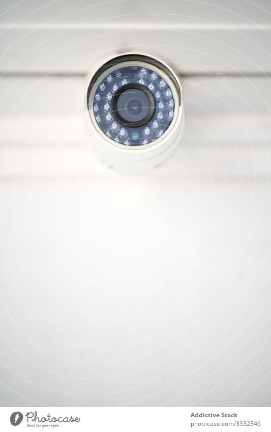 Sicherheitskamera im Lagerhaus Gerät cctv elektronisch Lagerhalle Fotokamera Kontrolle Überwachung System bewachen Technik & Technologie überwachen Video Schutz