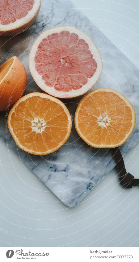 Orange und Grapefruit Lebensmittel Frucht Ernährung Essen Frühstück Picknick Vegetarische Ernährung Diät Fasten lecker sauer süß rosa weiß Gesundheit