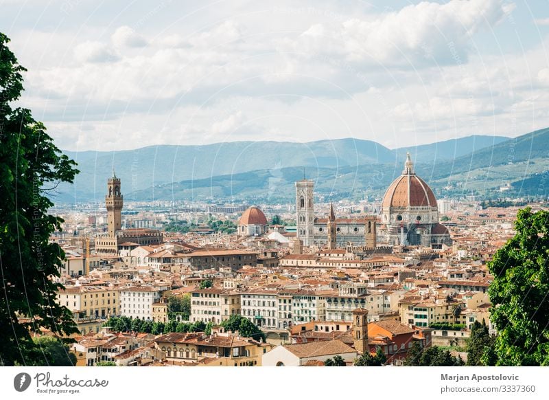 Panoramablick auf das Stadtbild von Florenz, Italien Ferien & Urlaub & Reisen Tourismus Ausflug Sightseeing Städtereise Kunst Architektur Toskana Europa Skyline