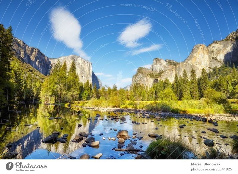 Yosemite Valley, USA. schön Ferien & Urlaub & Reisen Tourismus Ausflug Abenteuer Ferne Expedition Sommer Sommerurlaub Berge u. Gebirge wandern Natur Landschaft