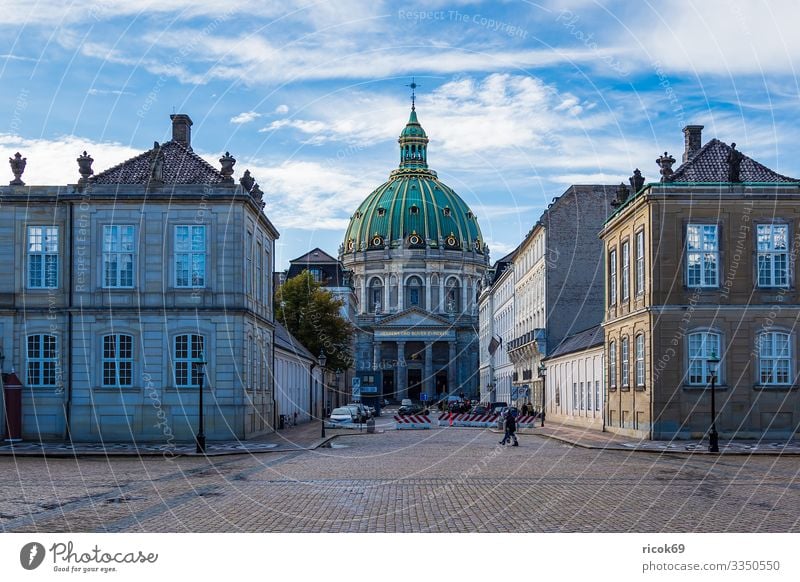 Frederikskirche in der Stadt Kopenhagen, Dänemark Ferien & Urlaub & Reisen Tourismus Haus Wolken Gebäude Architektur Sehenswürdigkeit historisch