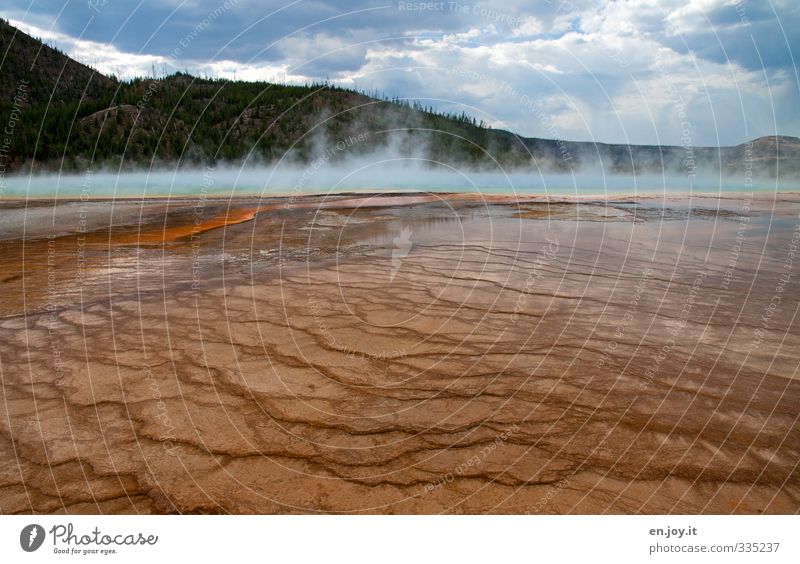 sometime... Ferien & Urlaub & Reisen Tourismus Abenteuer Umwelt Natur Landschaft Urelemente Wasser Gewitterwolken Vulkan Yellowstone Nationalpark