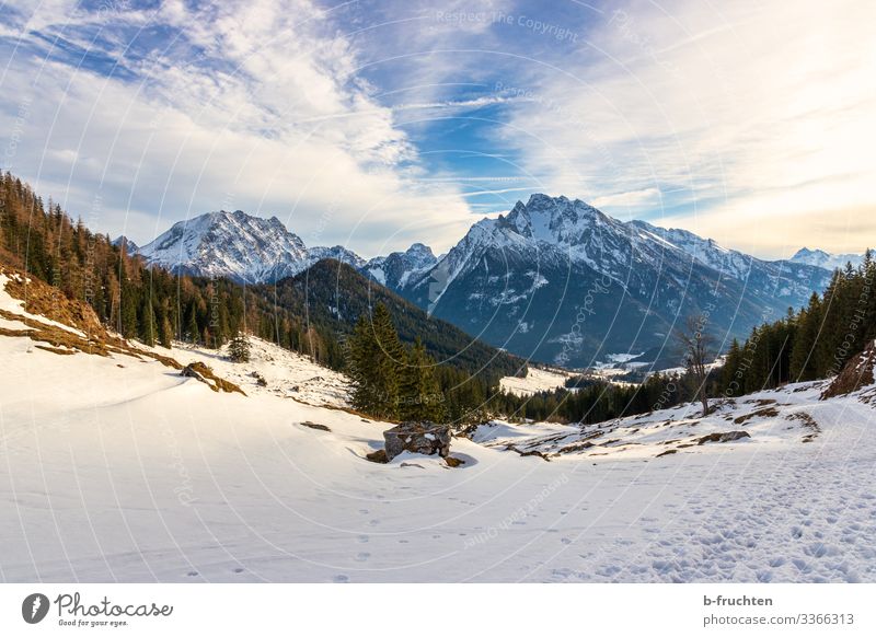 Berchtesgadener Alpen Freizeit & Hobby Ferien & Urlaub & Reisen Tourismus Abenteuer Ferne Freiheit Berge u. Gebirge wandern Natur Landschaft Winter Gipfel