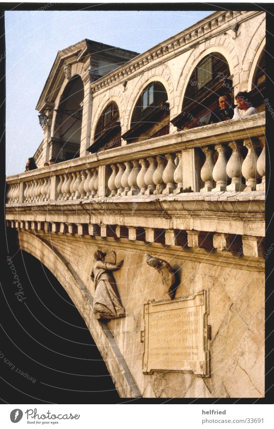 ponte rialto Italien Venedig Europa Brücke Perspektive Architektur