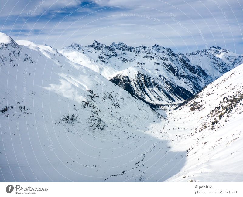 Eiszeit | Pitztal Umwelt Natur Landschaft Urelemente Klima Klimawandel Schönes Wetter Frost Schnee Hügel Felsen Alpen Berge u. Gebirge Gipfel