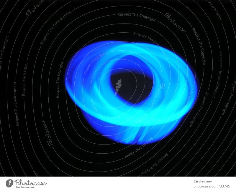 schwindelig Licht schwarz Geschwindigkeit Langzeitbelichtung Kreis blau Linie Strukturen & Formen Unschärfe