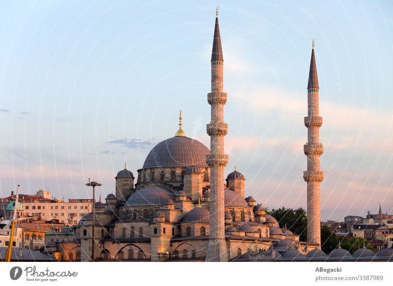 Neue Moschee in Istanbul Truthahn historisch Wahrzeichen Gebäude religiös Struktur Architektur Außenseite im Freien Erbe camii Sultanahmet reisen Tourist