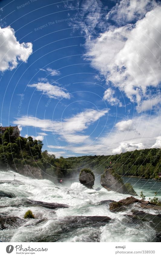 rein fall Umwelt Natur Wasser Himmel Fluss Wasserfall außergewöhnlich Rheinfall Farbfoto Außenaufnahme Menschenleer Tag Weitwinkel