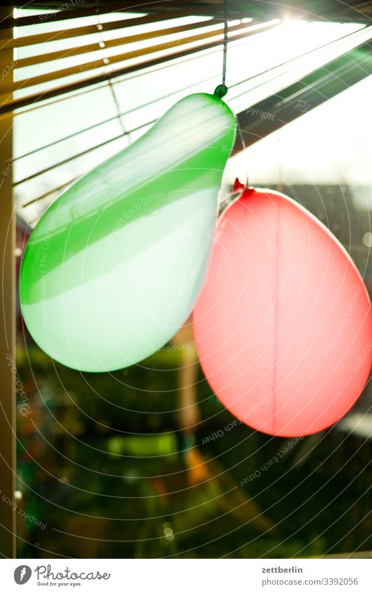 Luftballons im Gegenlicht geburtstag feier party Feste & Feiern mehrfarbig Freude Innenaufnahme Karneval Fröhlichkeit Veranstaltung Dekoration & Verzierung