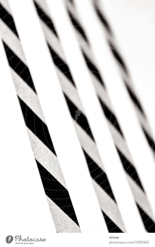 Washi Tape Streifen Sticker Washi-Tape Strukturen & Formen Schwarzweißfoto Innenaufnahme Tag Linie Schatten Kontrast Textfreiraum oben Menschenleer Muster