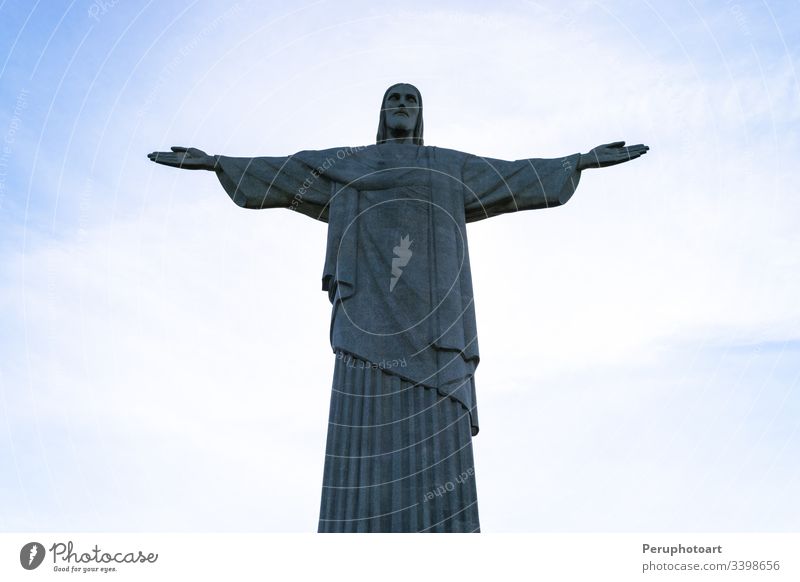 Südamerika, Brasilien, Rio de Janeiro. Denkmal für Christus den Erlöser auf Corcovado . rio corcovado Jesus Statue janeiro Wahrzeichen Tourismus