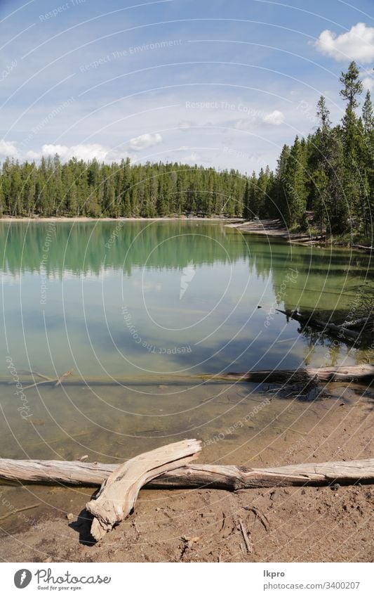 yellowstone nationalpark die natur Wyoming Wunder Feiertag Szene heiß Ausflugsziel Ruhm Landschaft treu Berge u. Gebirge amerika Ansicht reisen Wasser Natur